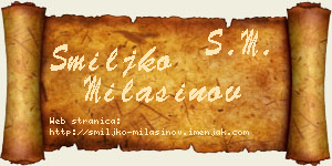 Smiljko Milašinov vizit kartica